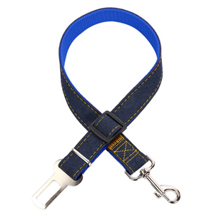 Stylish Denim Safety Dog Seat Belts - TheGlamPets