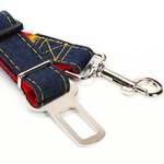 Stylish Denim Safety Dog Seat Belts - TheGlamPets