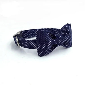 Dapper Polka Dots Dog Bow Tie Collar and Leash - TheGlamPets