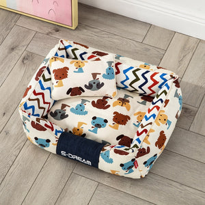 Rectangular Doggy Wave Dog Bed - TheGlamPets