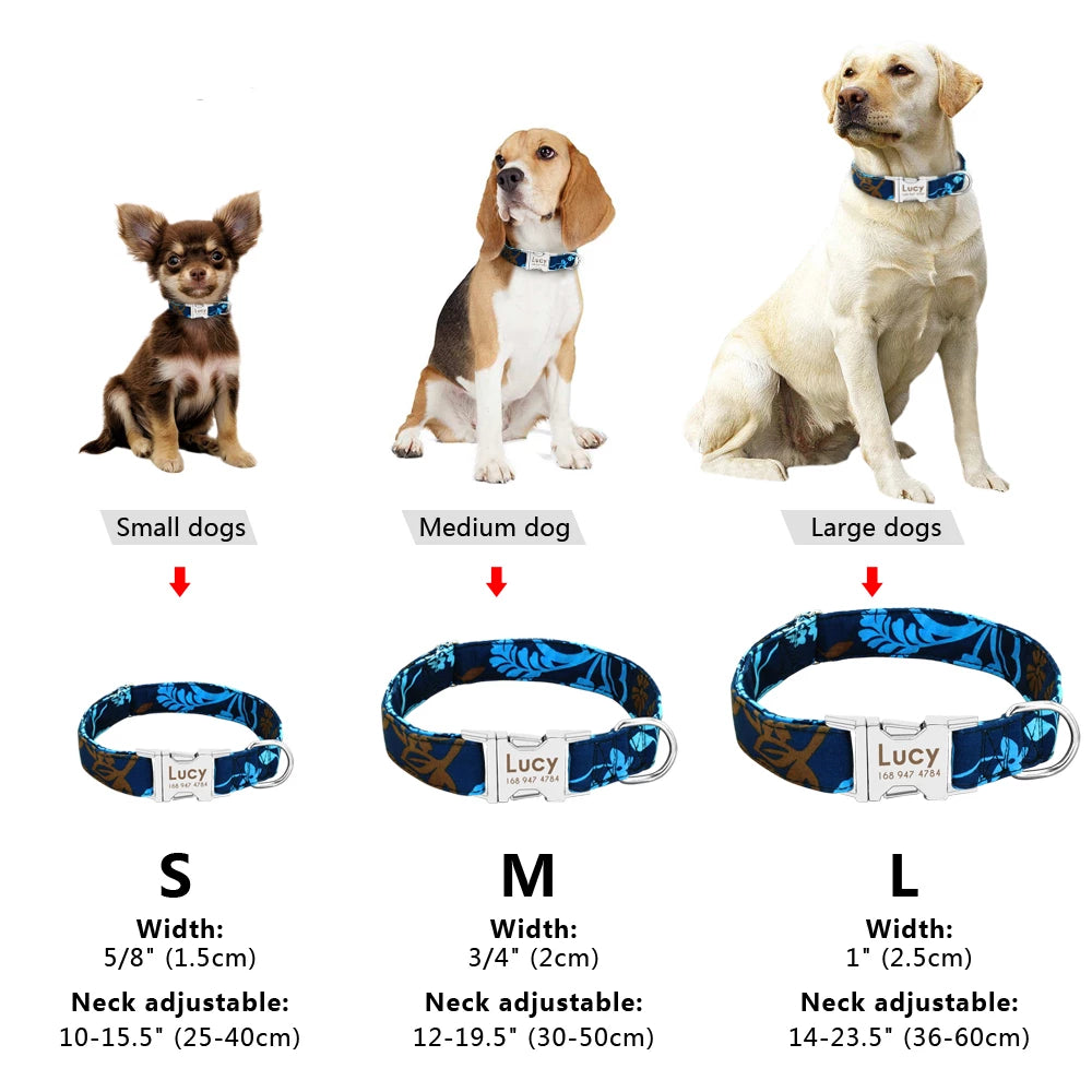 Stunning Personalized Nylon Dog Collar - TheGlamPets