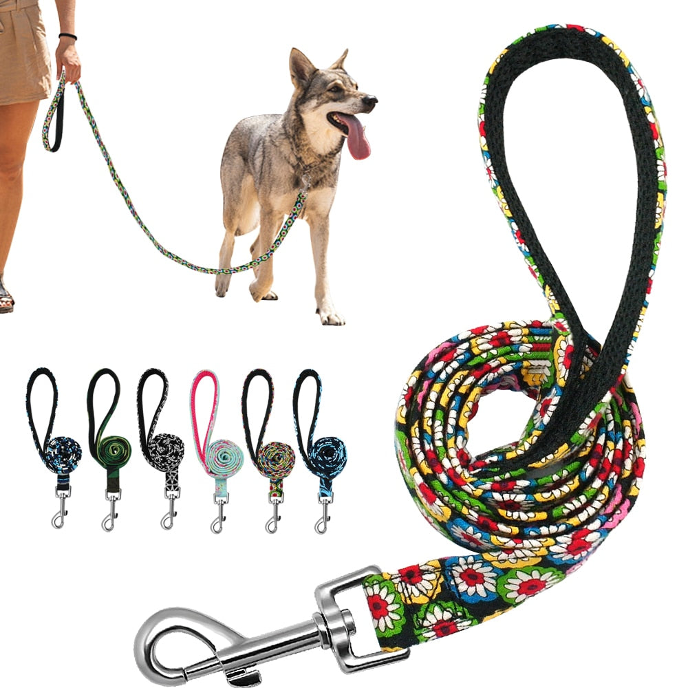 Funky Nylon Print Dog Leash - TheGlamPets