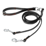 Stunning Leather Double Dog Leash - TheGlamPets