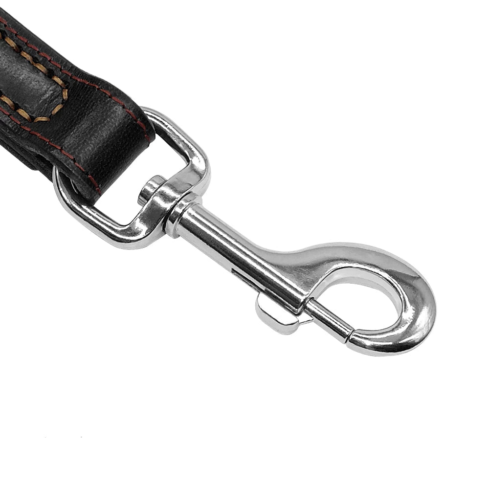 Magnificent Leather Dog Training Leash With 2 Handles - TheGlamPets