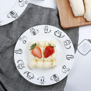 Cute Ceramic Plate Set With Cat Motif - TheGlamPets