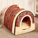 2-in-1 Lush Portable Collapsible Indoor Dog Kennel - TheGlamPets