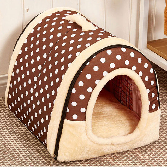 2-in-1 Lush Portable Collapsible Indoor Dog Kennel - TheGlamPets