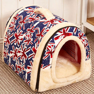 2-in-1 Lush Portable Collapsible Indoor Dog Kennel - TheGlamPets