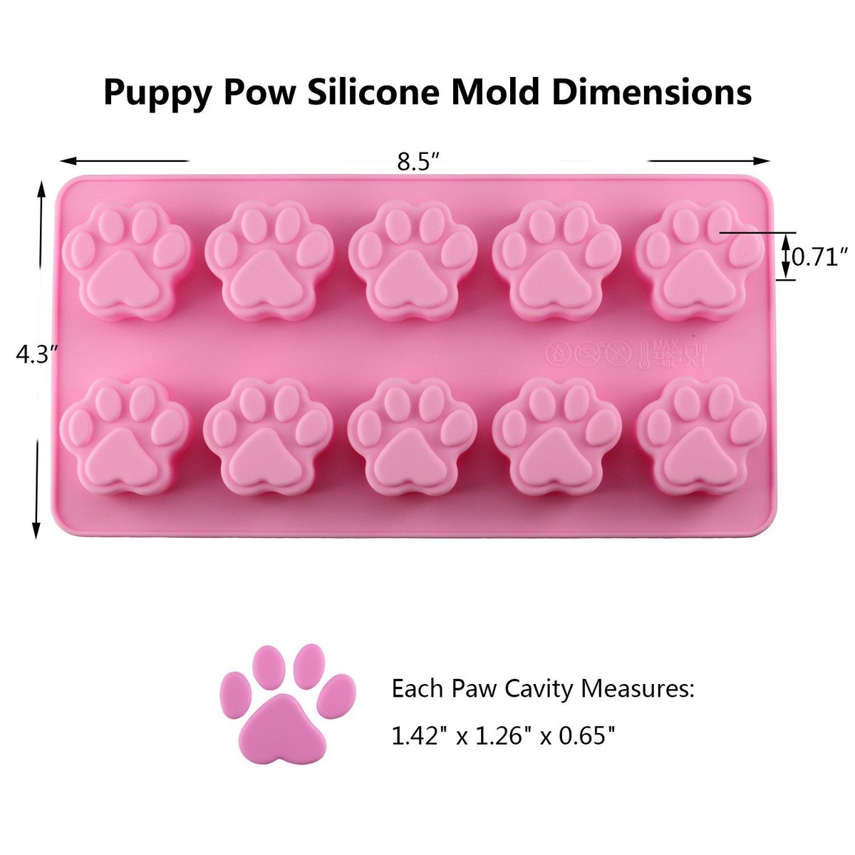 Dog Treats Non-Stick Silicone Mold For Baking - TheGlamPets