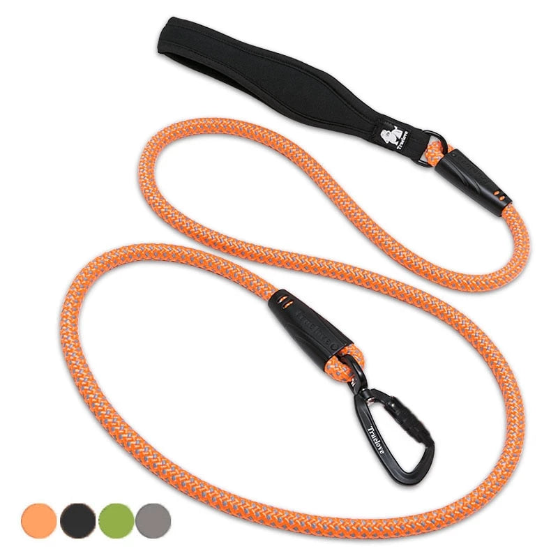 High-Quality Reflective Nylon Rope Dog Leash - TheGlamPets