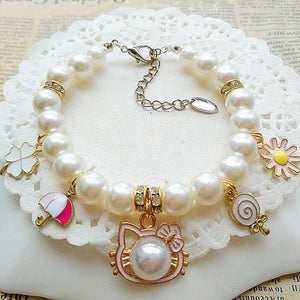 Princess Pearl Kitty Cat Necklace - TheGlamPets