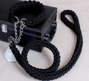 Stylish Double-Strand Rope Dog Leash and Collar - TheGlamPets