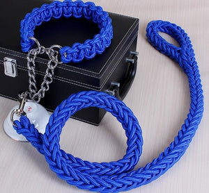 Stylish Double-Strand Rope Dog Leash and Collar - TheGlamPets