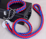 Stylish Double-Strand Rope Dog Leash and Collar - TheGlamPets