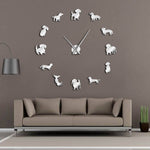 Luxury Frameless Dachshund Wall Clock With Mirror Effect - TheGlamPets