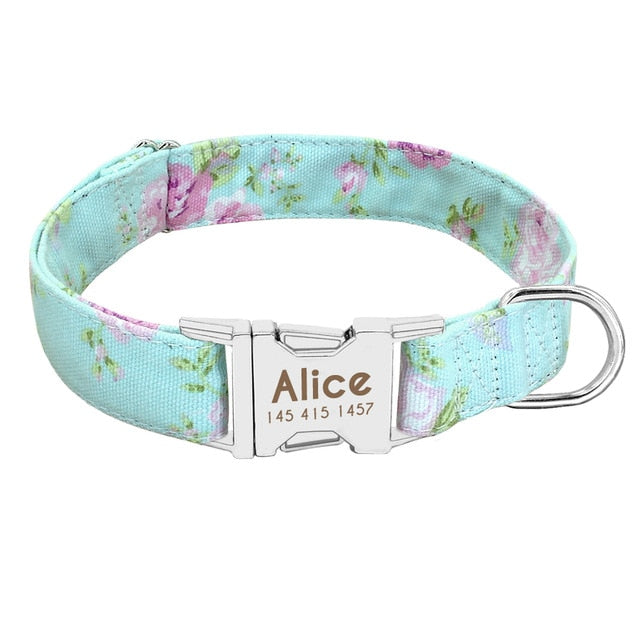 Stunning Personalized Nylon Dog Collar - TheGlamPets