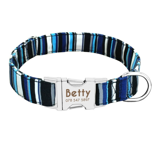 Stunning Personalized Nylon Dog Collar - TheGlamPets