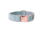 Luxury Steel and Pink Glam Velvet Dog Collar and Leash - TheGlamPets