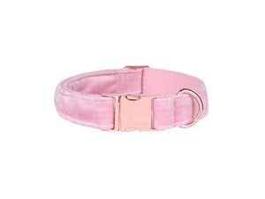 Luxury Pink Glam Velvet Dog Collar and Leash - TheGlamPets