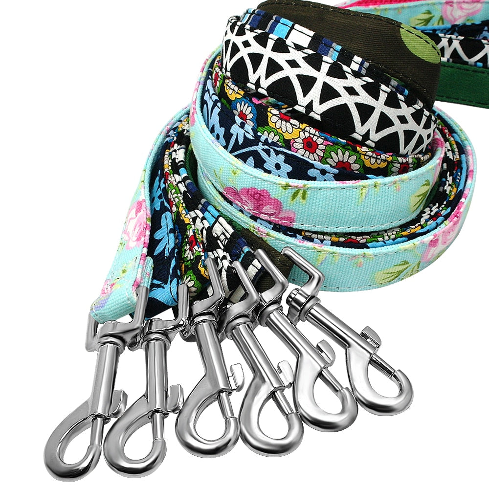 Funky Nylon Print Dog Leash - TheGlamPets