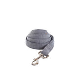 Dapper Grey Dog Bow Tie Collar and Leash - TheGlamPets