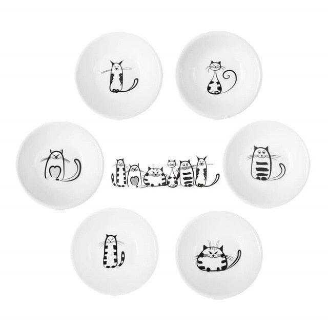 Cute Ceramic Plate Set With Cat Motif - TheGlamPets